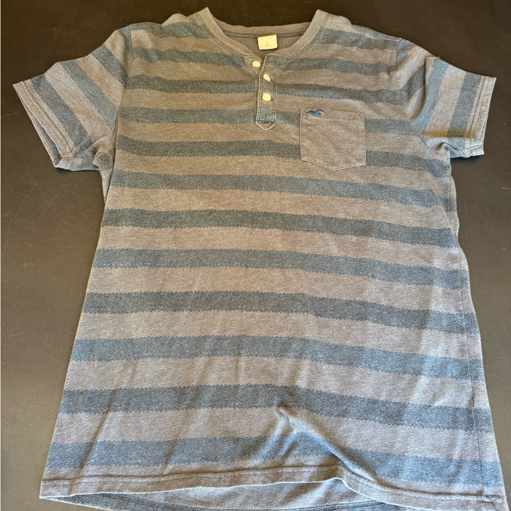 Hollister Gray Henley Shirt